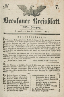 Breslauer Kreisblatt. Jg.11, № 7 (17 Februar 1844)