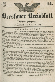 Breslauer Kreisblatt. Jg.11, № 14 (6 April 1844)