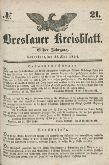 Breslauer Kreisblatt. Jg.11, № 21 (25 Mai 1844)