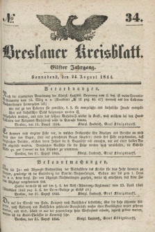 Breslauer Kreisblatt. Jg.11, № 34 (24 August 1844)