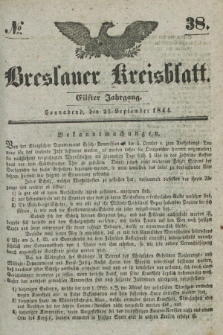 Breslauer Kreisblatt. Jg.11, № 38 (21 September 1844)