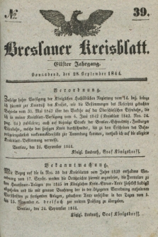 Breslauer Kreisblatt. Jg.11, № 39 (28 September 1844)