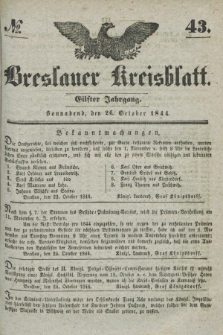 Breslauer Kreisblatt. Jg.11, № 43 (26 October 1844)