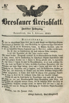 Breslauer Kreisblatt. Jg.12, № 5 (1 Februar 1845)