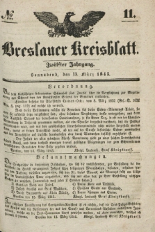 Breslauer Kreisblatt. Jg.12, № 11 (15 Marz 1845)