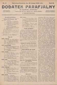 Dodatek Parafjalny do tygodnika „Niedziela” Parafji Matki Boskiej Anielskiej w Dąbrowie-Górniczej. 1936, nr 8
