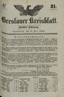 Breslauer Kreisblatt. Jg.12, № 21 (24 Mai 1845)