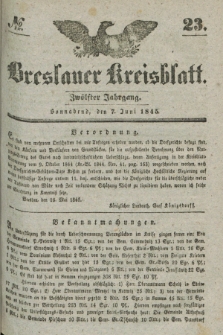 Breslauer Kreisblatt. Jg.12, № 23 (7 Juni 1845)