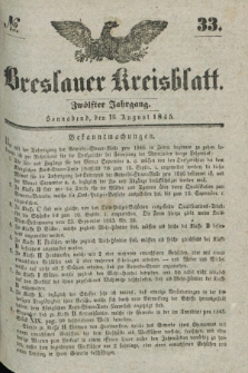 Breslauer Kreisblatt. Jg.12, № 33 (16 August 1845)