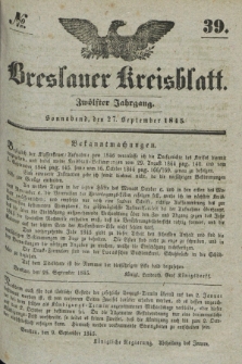 Breslauer Kreisblatt. Jg.12, № 39 (27 September 1845)