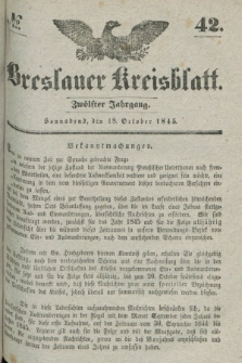 Breslauer Kreisblatt. Jg.12, № 42 (18 October 1845)