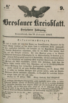 Breslauer Kreisblatt. Jg.13, № 9 (28 Februar 1846)