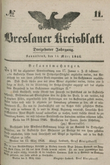 Breslauer Kreisblatt. Jg.13, № 11 (14 März 1846)