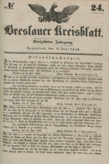 Breslauer Kreisblatt. Jg.13, № 24 (13 Juni 1846)