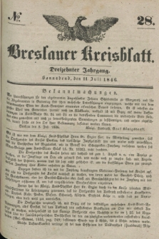 Breslauer Kreisblatt. Jg.13, № 28 (11 Juli 1846)