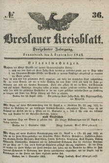Breslauer Kreisblatt. Jg.13, № 36 (5 September 1846)