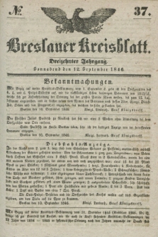 Breslauer Kreisblatt. Jg.13, № 37 (12 September 1846)