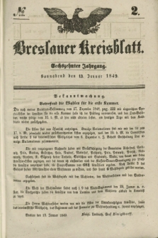 Breslauer Kreisblatt. Jg.16, № 2 (13 Januar 1849) + dod.