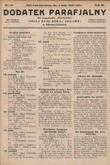 Dodatek Parafjalny do tygodnika „Niedziela” Parafji Matki Boskiej Anielskiej w Dąbrowie-Górniczej. 1936, nr 18