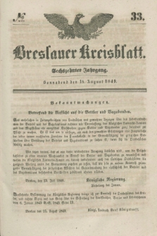 Breslauer Kreisblatt. Jg.16, № 33 (18. August 1849)