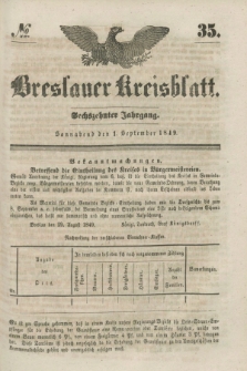 Breslauer Kreisblatt. Jg.16, № 35 (1. September 1849)