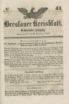 Breslauer Kreisblatt. Jg.16, № 43 (27 October 1849)