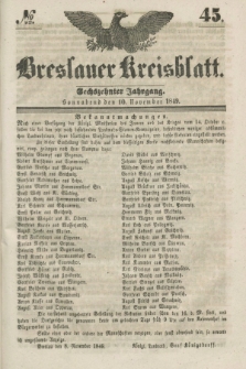 Breslauer Kreisblatt. Jg.16, № 45 (10. November 1849)