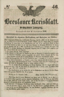 Breslauer Kreisblatt. Jg.16, № 46 (17 November 1849) + dod.
