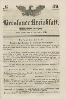 Breslauer Kreisblatt. Jg.16, № 49 (8. December 1849)