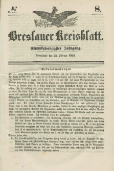 Breslauer Kreisblatt. Jg.21, № 8 (25 Februar 1854) + dod.