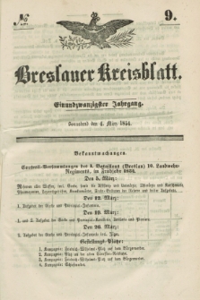 Breslauer Kreisblatt. Jg.21, № 9 (4 März 1854)