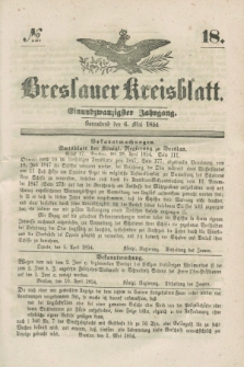 Breslauer Kreisblatt. Jg.21, № 18 (6. Mai 1854)