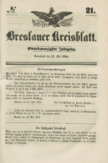 Breslauer Kreisblatt. Jg.21, № 21 (27 Mai 1854)