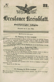 Breslauer Kreisblatt. Jg.21, № 22 (3 Juni 1854)
