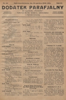 Dodatek Parafjalny do tygodnika „Niedziela” Parafji Matki Boskiej Anielskiej w Dąbrowie-Górniczej. 1936, nr 25