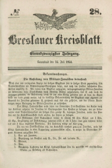 Breslauer Kreisblatt. Jg.21, № 28 (15 Juli 1854)