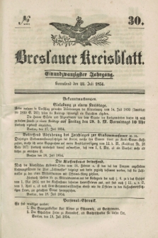 Breslauer Kreisblatt. Jg.21, № 30 (22. Juli 1854)