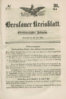 Breslauer Kreisblatt. Jg.21, № 31 (29 Juli 1854)