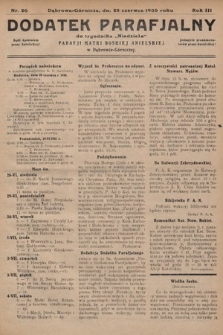 Dodatek Parafjalny do tygodnika „Niedziela” Parafji Matki Boskiej Anielskiej w Dąbrowie-Górniczej. 1936, nr 26