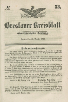 Breslauer Kreisblatt. Jg.21, № 53 (23 Dezember 1854)