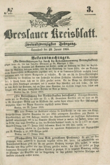 Breslauer Kreisblatt. Jg.22, № 3 (20. Januar 1855)