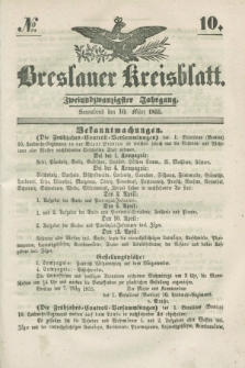 Breslauer Kreisblatt. Jg.22, № 10 (10 März 1855)