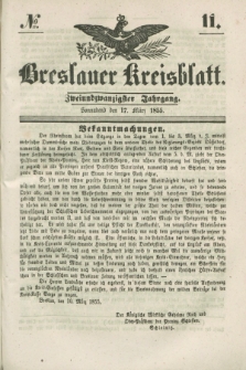 Breslauer Kreisblatt. Jg.22, № 11 (17 März 1855)
