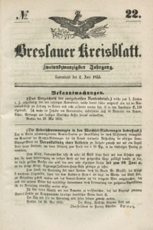 Breslauer Kreisblatt. Jg.22, № 21 (2 Juni 1855)