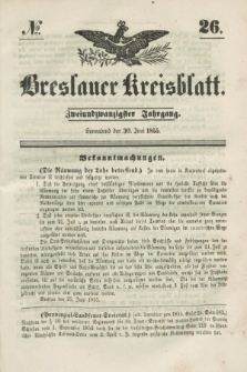 Breslauer Kreisblatt. Jg.22, № 25 (30. Juni 1855)