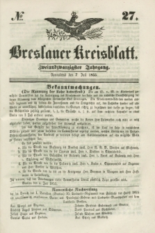 Breslauer Kreisblatt. Jg.22, № 26 (7. Juli 1855)