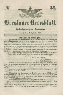 Breslauer Kreisblatt. Jg.22, № 35 (1 September 1855)