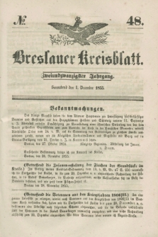 Breslauer Kreisblatt. Jg.22, № 48 (1 December 1855)