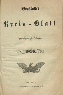 Breslauer Kreisblatt. Jg.23, № 1 (5 Januar 1856)