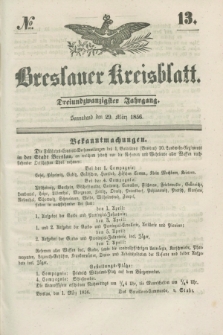 Breslauer Kreisblatt. Jg.23, № 13 (29 März 1856) + dod.